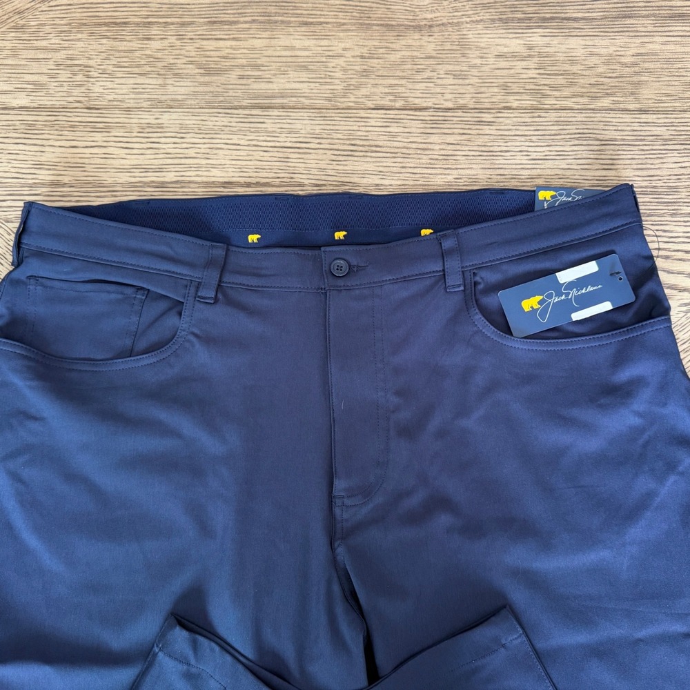Jack Nicklaus Men Golf Pants Navy Blue Stretch Moisture Wicking UPF 50 40x30 NEW - Picture 3 of 10